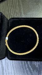 Gold Bangle Bracelet 14K Yellow Gold 9.8g